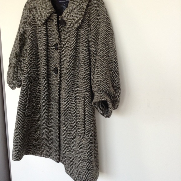 Long herring bone coat - Picture 7 of 9